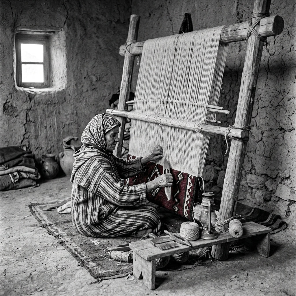 T03_P07 Atlas Mountain Beni Ourain Weaver